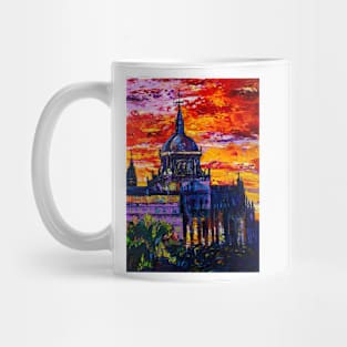 Madrid. Almudena Cathedral at sunset Mug